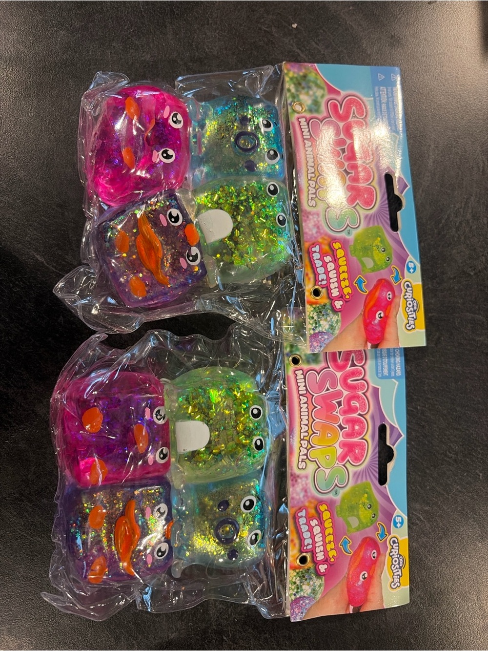 Sugar swap Mini Animal pals Squishees - Pink & Green: one item for price